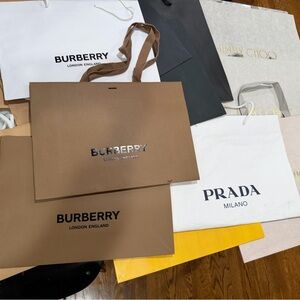 Lot of designer shopping bags